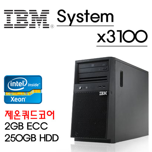 IBM System x3100 M3 4253B2X  제온 쿼드코어(2.40GHz/8MB/1,333MHz)/2GB DDR3/250GB HDD 