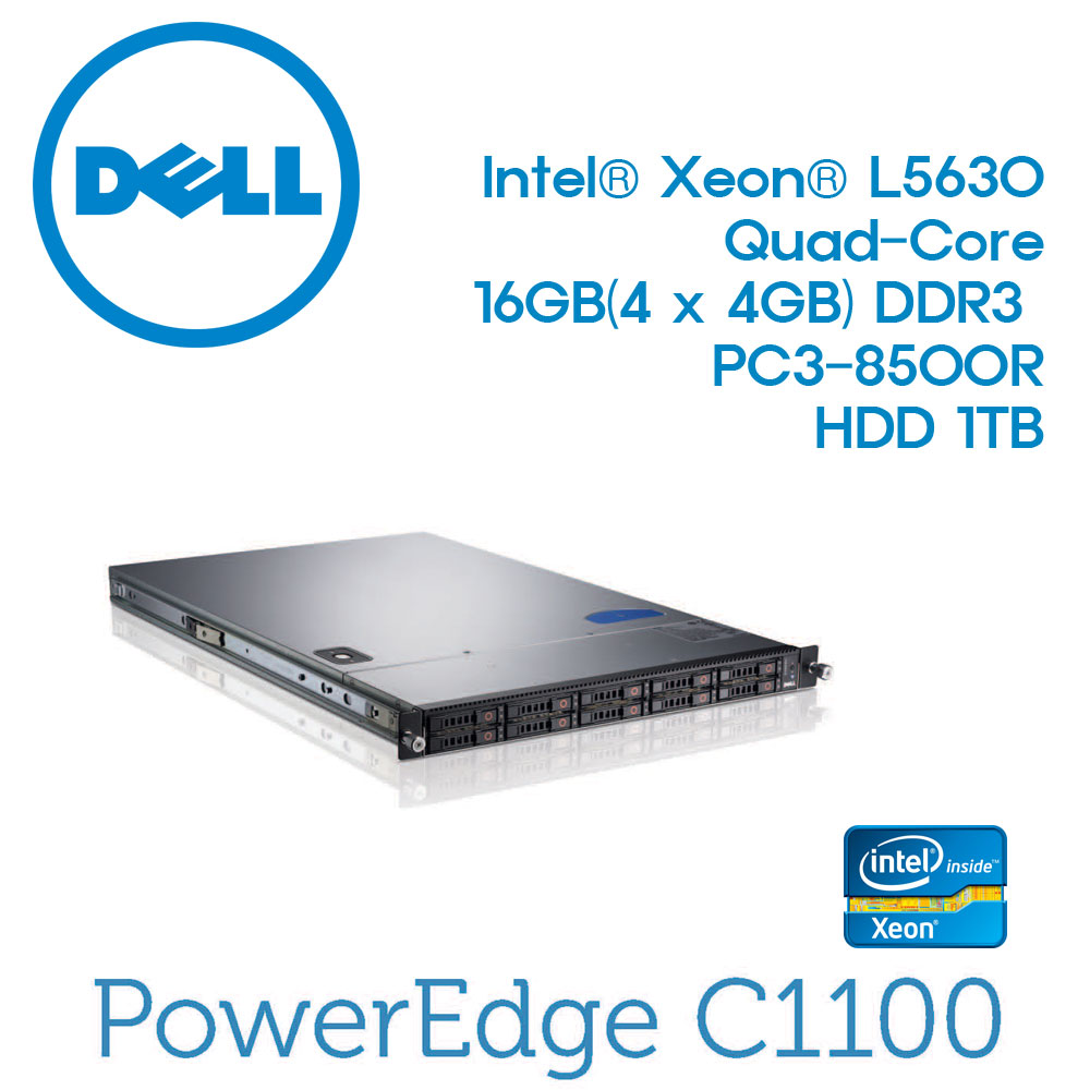 [DELL 正品 중고 서버] DELL PowerEdge C1100 /Xeon L5630 4C(2.13GHz/12MB)x2P/16GB(2 x 4GB)DDR3/1TB HDD