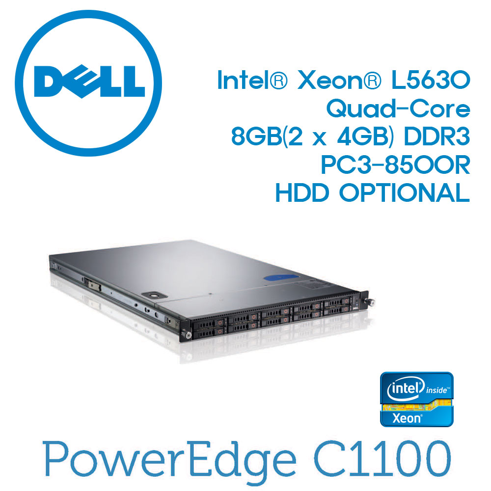 [중고 서버] DELL PowerEdge C1100 /Xeon L5630 4C(2.13GHz/12MB)x 2P/8GB(2 x 4GB)DDR3/NO HDD